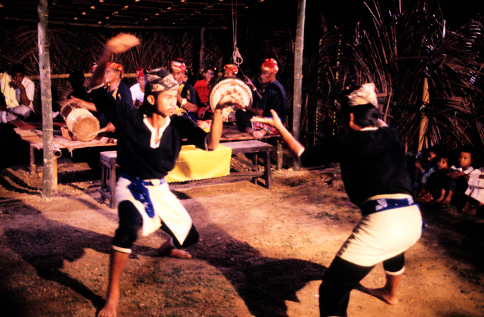 Silat being performed traditionally as a show