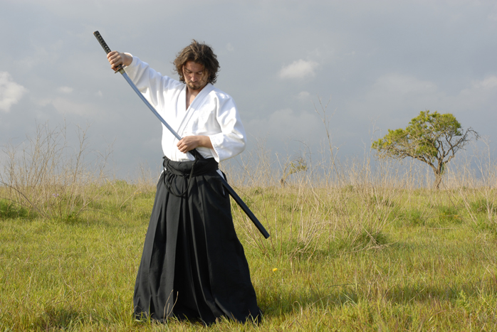 This is an Aikido practitioner with a sword