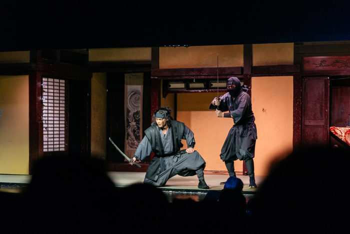 Ninjutsu performed on stage